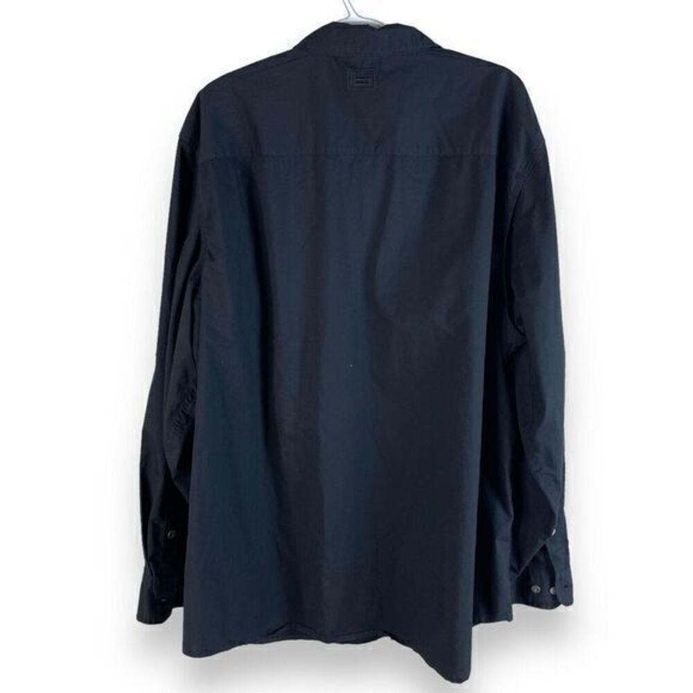 Banded Vented Outdoor Button Up Shirt Mens‎ 2XL Black Long Sleeve Cotton Blend - Picture 3 of 4